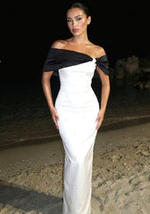 Bardot Embellished Maxi Dress Black White