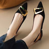 Casual Back Strap Shallow Latex Foam Sling-back Designer Pointed Toe Slippers