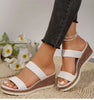 Casual Bohemia Shallow Solid Open Wedges Slippers