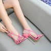 Casual Fetish Man Ankle Strap Stilettos Metal Pumps High Heels