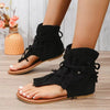 Casual Flip Flops Gladiator Vintage Bohemia Square Flat Sandals