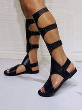 Casual Gladiator Sandals Knee High Flat Sandals
