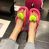 Casual Love Heart Bowknot Soft Bottom Flat Slippers