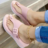 Casual Low Heel Solid Color Indoor Outdoor Bathroom Flip Flops Slippers