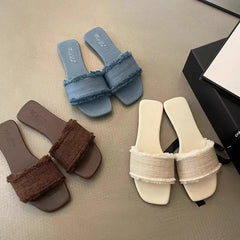 Casual Open-toe Beach Style Flip Flops Slides Flat Slippers