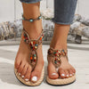 Casual Roman Flat String Bead Non-Slip Beaded sandals