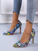 Classic Popular Pumps 3.94Inch High Thin Heels Wedding Office Ins Style Party Shoes