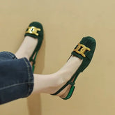 Classics Comfort Breathable Back Strap Block Low Flat Sandal