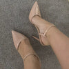 Classics Patent Leather Back Strap Stripper Ankle Strap High Heels