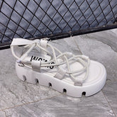 Cross Thick Bottom Strap Open Toe Sandals