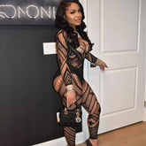 Crotchless Body Stockings Exotic Fishnet Pantyhose Perspective Lingerie