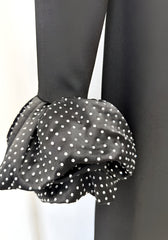 Crystal Bubble Long Sleeve Maxi Dress Black
