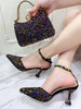 Design Fashion Style Shoes with Matching Bag Set