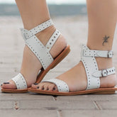 Double-Buckle with Decorative Dots Sandals