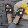 ElegaAdorable Metallic Bear Bow Decor Slip-On slippers