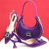 Elegant Crystal Comfortable Evening Shoes And Capacity Bag