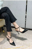 Elegant Patent Leather Pointed Toe Thin High Heels