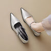 Elegant Pointed Club Party Bonded Leather Shallow High Heels Sandals