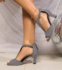 Elegant Velvet Large Size Side Air Heel Back Zipper Bag Fish Mouth Shoes