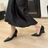 Elegant Wedding Banquet Pointed Toe Wedges High Heels Sandals