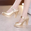 Elegant Wedding Pointed Toe Split Leather High Heels Pumps
