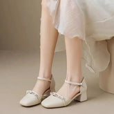 Elegant Wedge Artificial Leather Fish Mouth High Heels Sandals