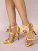 Flowers Ankle Strap Gladiator Open Toe High Heels Party Dress Shoes