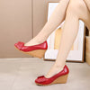 Formal Genuine Leather High Heels Slip On Butterfly-knot Shoes