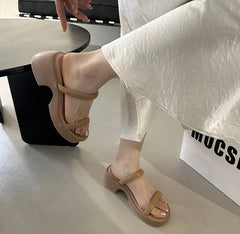 Formal Outside Rubber Open Toe Outdoor Thick Bottom Slide Sandals