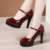 Formal Patent Leather Platform Office Style High Heels Pumps