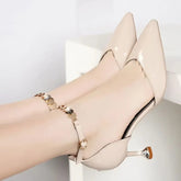 Formal Sweet Pointed Toe Buckles Strap Stiletto Heels