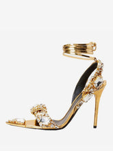 High Heel Sandals Open Toe Rhinestones Prom Shoes