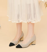 Formal Knitted Breathable Anti slip Rubber Sling-backs Sole Shoes