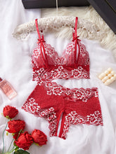 Lace Hollow Contrast Color Lingerie Bra And Panties Sets Open Chest Underwear Set Crotchless Erotic Suits