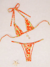Ladies' Summer Color Coded Swimsuit Lace Up Bikini Swimsuit Summer Beachwear
