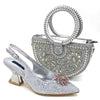 Lucky Star Bag With Elegant Pointed Tip Evening Party Shoes And Bag Set