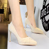 Banquet Pointed Toe Waterproof Platform Super High Heels