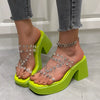 Luxury Transparent Slingback Pumps PVC High Heels
