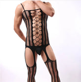 Men porno Lingerie Underwear Exotic bodysuit mesh net body Stockings Ultrathin Sling Netting hose pantyhose