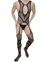 One-Piece Muscle Men's See-through Fishing Net Onesie Net Clothes Sleepwear