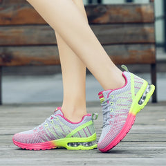 Mesh Lace-up Outdoor Elastic Jogging Air Cushion Sports Tennis Shoes