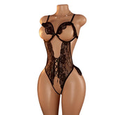 Porn Open Bra Strap Lingerie Lace Night Dress Underwear Black Erotic Babydoll Sleepwear Backless Nightwear Chemises