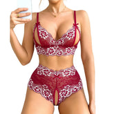 Red Open Bra Adult Lingerie