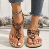 Retro Roman PVC Flat String Bead Non-Slip Fashion Beaded Sandal