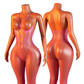 Rose Sheer Lingerie Open Bra Fishnet BodyStocking Fashion One-piece Crotchless Baby Doll Transparent Nightwear Costumes
