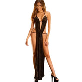 See Through Lace Lingerie Dress Babydoll Sleepwear Costume Long Maxi Dress Nightgowns Chemises