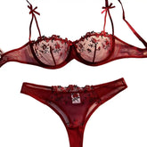 Lingerie Romantic Fancy Woman 2 Pieces Underwear Embroidery Cute Beautiful Bra And Panty Sets