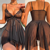 Lingerie Crotchless Sleepwear Pajamas Lace Dress Mujer Pornos Costumes Exotic Apparel Female Underwear Nightgown 2023