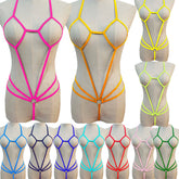 Strapless Mini Bikini Swimwear Set Hollow out Detail Three-Point Lingerie Cross-Border Nightgown with Bowtie