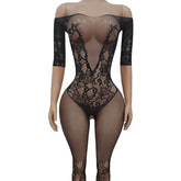 lingerie black bodysuit elasticity mesh underwear bodystockings intimates cosplay costumes teddy